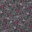 Cotton Poplin Digital Flower Meadow - Dark Steel Blue