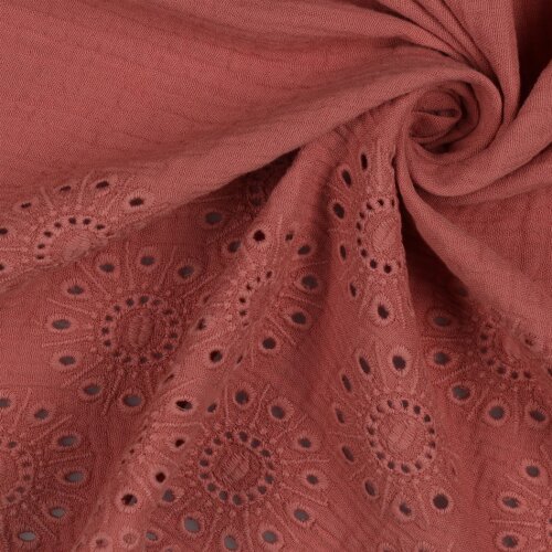 Musselin Bordüre einseitig - BLUSH