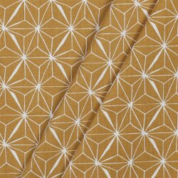 Gecoate katoenen abstracte sterren - oker