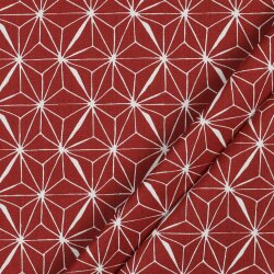 Gecoate katoenen abstracte sterren - steenrood