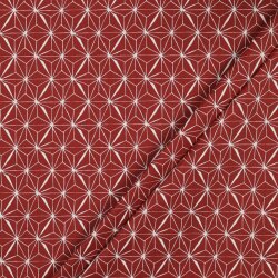 Gecoate katoenen abstracte sterren - steenrood