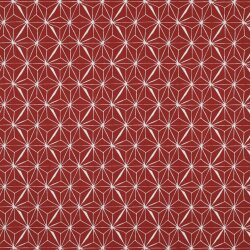 Gecoate katoenen abstracte sterren - steenrood