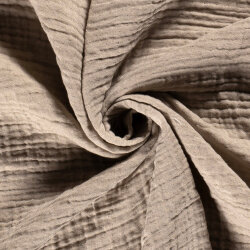 Winter - Four-ply cotton muslin Recycled - mud