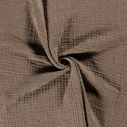 Winter - Four-ply cotton muslin Recycled - espresso