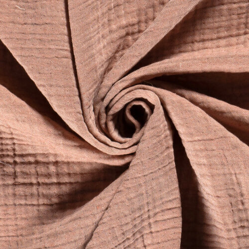 Winter - Vierlagiger Musselin Uni Recycelt - altpink