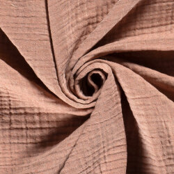 Winter - Vierlagiger Musselin Uni Recycelt - altpink