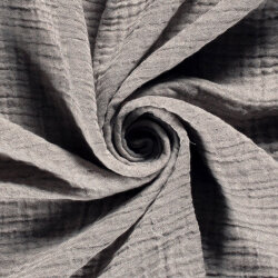 Winter - Four-ply cotton muslin Recycled - steel grey