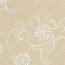 Muslin embroidered flower tendrils - light sand