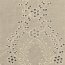 Mousseline oogjesborduurwerk bloemornamenten - licht zand