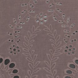 Muslin eyelet embroidery floral ornaments - antique pink