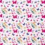 Muslin colourful butterflies - cream white