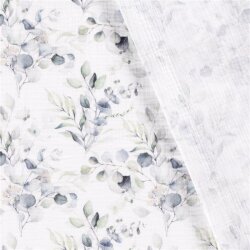 Muslin Mediterranean Branches - cream white