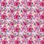 Muslin pink sea of flowers - cream white