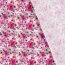 Muslin pink sea of flowers - cream white