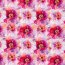 Mušelín růžový květinový sen - krémově bílý