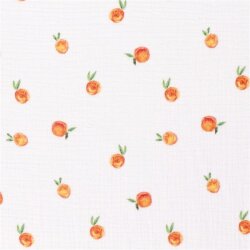 Mousseline Heerlijke mandarijnen - roomwit