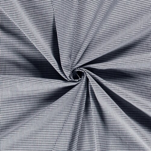 Cotton poplin yarn-dyed Vichy check 2mm - midnight blue
