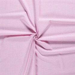 Cotone popeline tinto filo Vichy check 2mm - girlie rosa