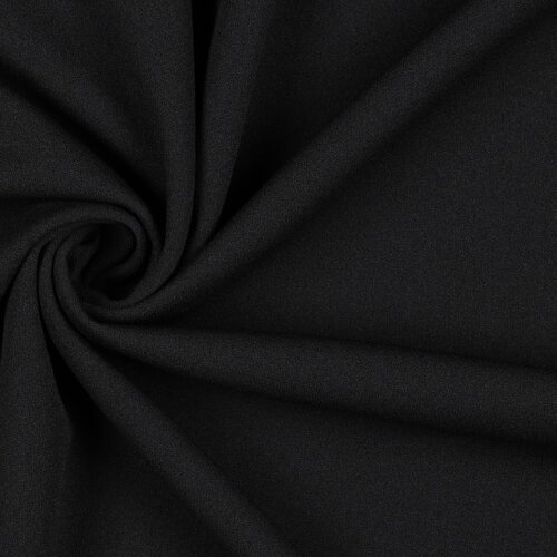 Crêpe Polyester *Vera* Uni - schwarz