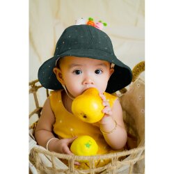 Babycord GOLD  DOT - dunkelblau