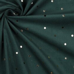 Babycord GOLD DOT - verde scuro