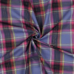 Tissu de coton YARN DYED CHECK Lurex - violet