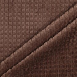 Velour decorative fabric square - brown