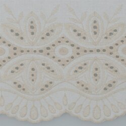 Bordo in lino a un lato - crema