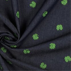 JEANS Embroidered CLoveR - indigo blue