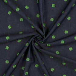 JEANS Embroidered CLoveR - indigo blue
