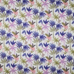 Baumwoll Voile Digital Palmen - hellmagenta