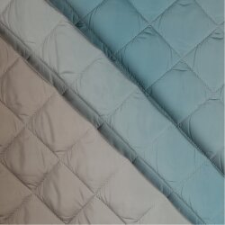 Quilted jacket fabric gradient - ice blue/beige