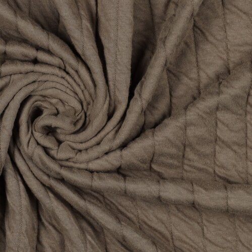 JERSEY TRAPUNTATO A RIGHE - TAUPE