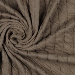 JERSEY TRAPUNTATO A RIGHE - TAUPE