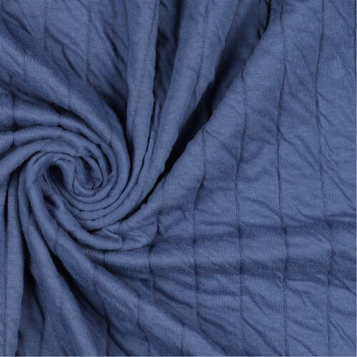 JERSEY TRAPUNTATO A RIGHE - JEANS
