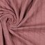 JERSEY MATELASSÉ À RAYURES - ROSE FONCÉ
