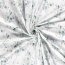 Bavlněný žerzej digitální eukalyptové větvičky - krémově bílý