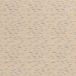Interieurstoff Panama Vogelschwarm - natur - creme