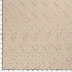 Interieurstoff Panama Vogelschwarm - natur - creme