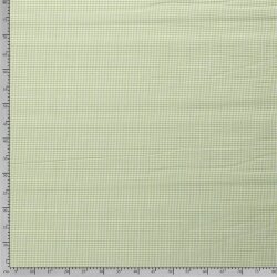 Popeline di cotone tinto in filo a quadri Vichy 2 mm - verde primavera