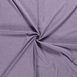 Cotton poplin yarn dyed Vichy check 2mm - aubergine