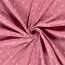 Alpine fleece hart regen - zacht roze