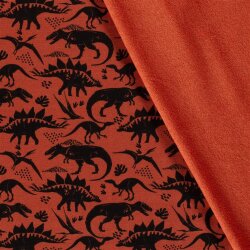 Alpine fleece dinosaur - dark orange