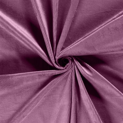 Velours côtelé large extensible *Marie* - violet clair