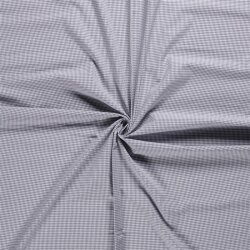 Cotton poplin yarn-dyed Vichy check 2mm - dark grey