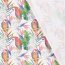 Cotton jersey digital hidden macaw - white
