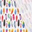 Digitální akvarelová peříčka z bavlněného žerzeje - bílá