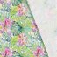 Cotton jersey digital watercolour jungle - white