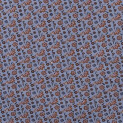 Maglia di cotone a fiori piccoli - blu jeans