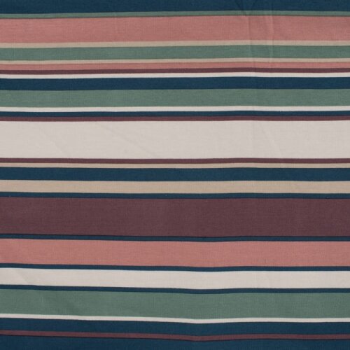 Jersey de coton rayé multicolore - menthe